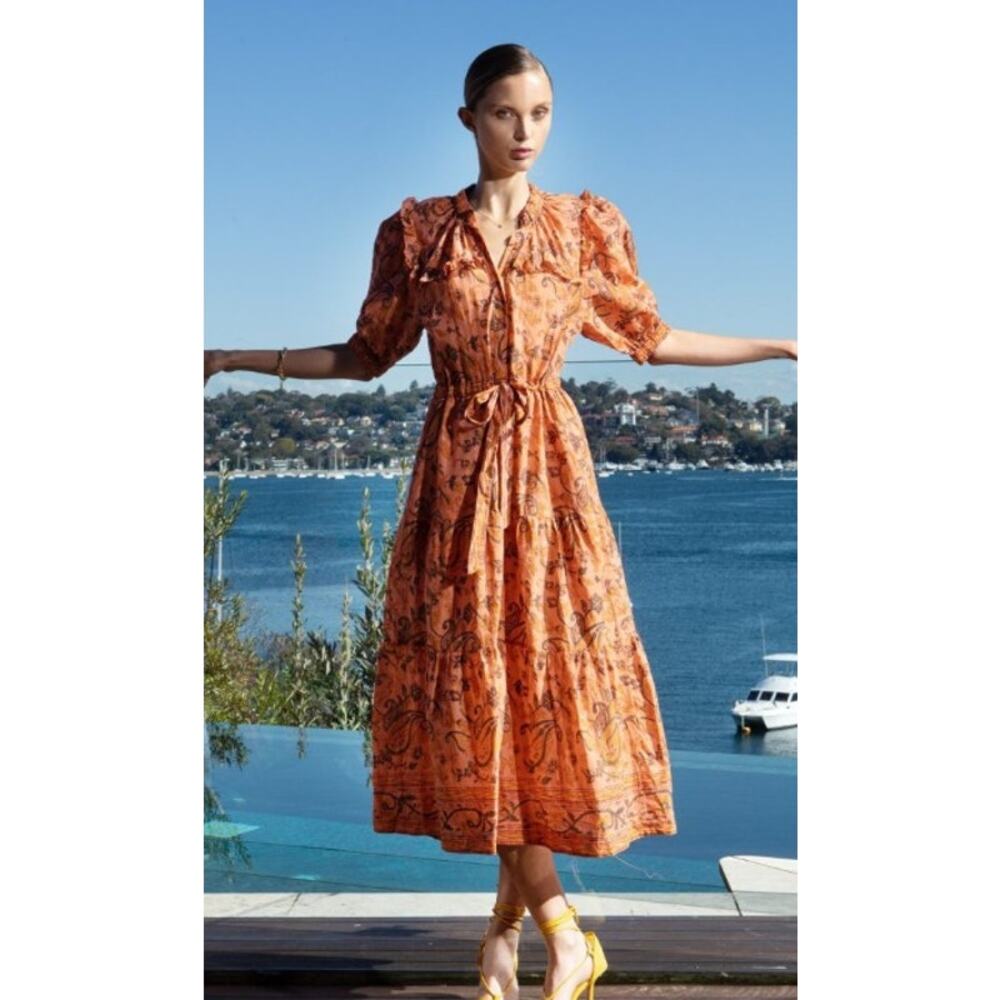 Lola Australia Pacific Dress in Spice Apricot Women's Sz.  XL